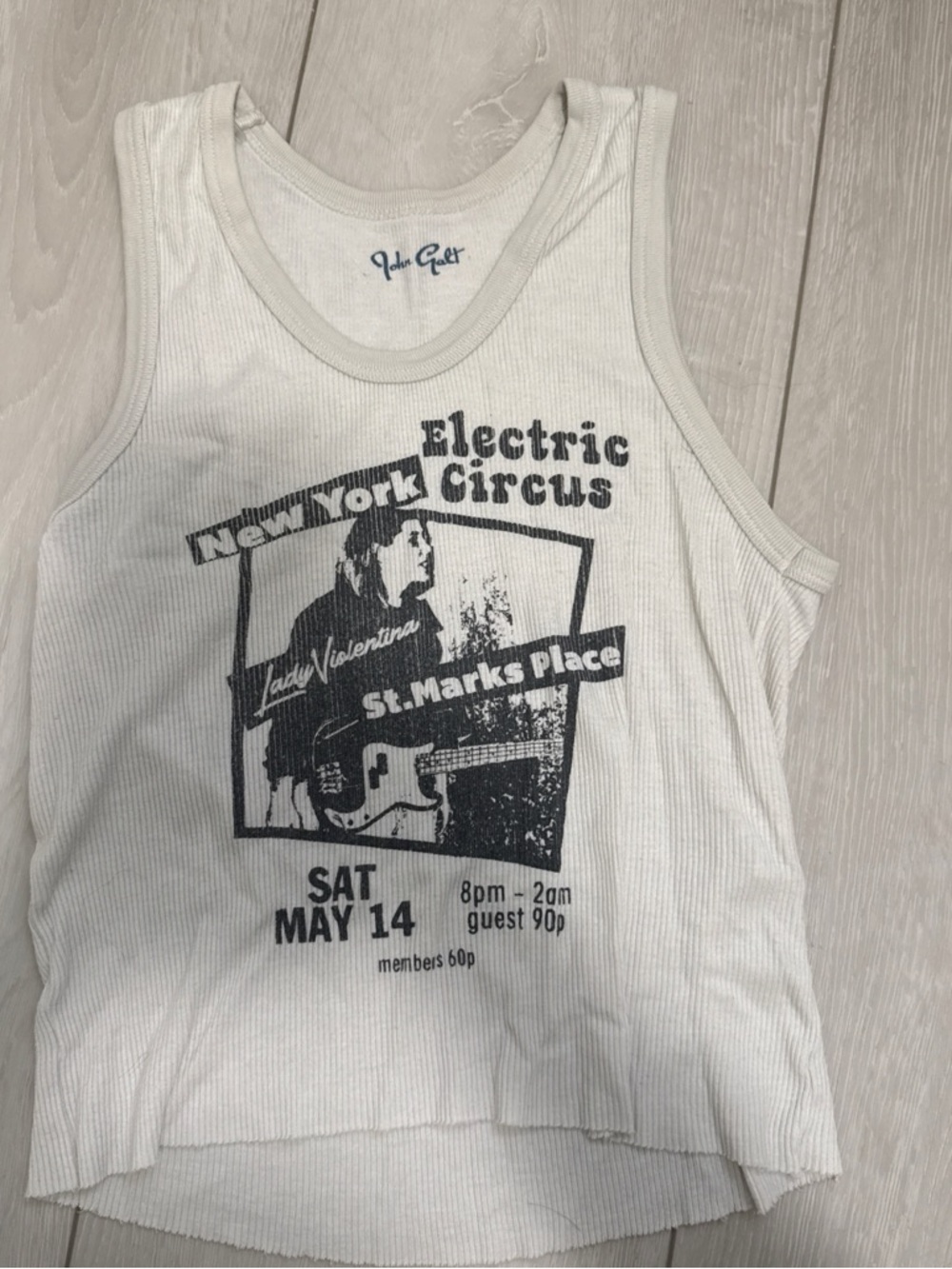 Brandy Melville White Graphic Tank Top